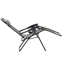 Sedia Poltrona Giardino Zero Gravity Pieghevole 112,5x87x62,5 cm Lucy Ecrù 