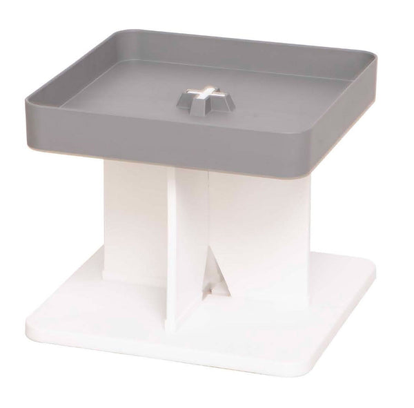 Table basse moderne 40x40x33,5 cm en polypropylène rigide gris sconto