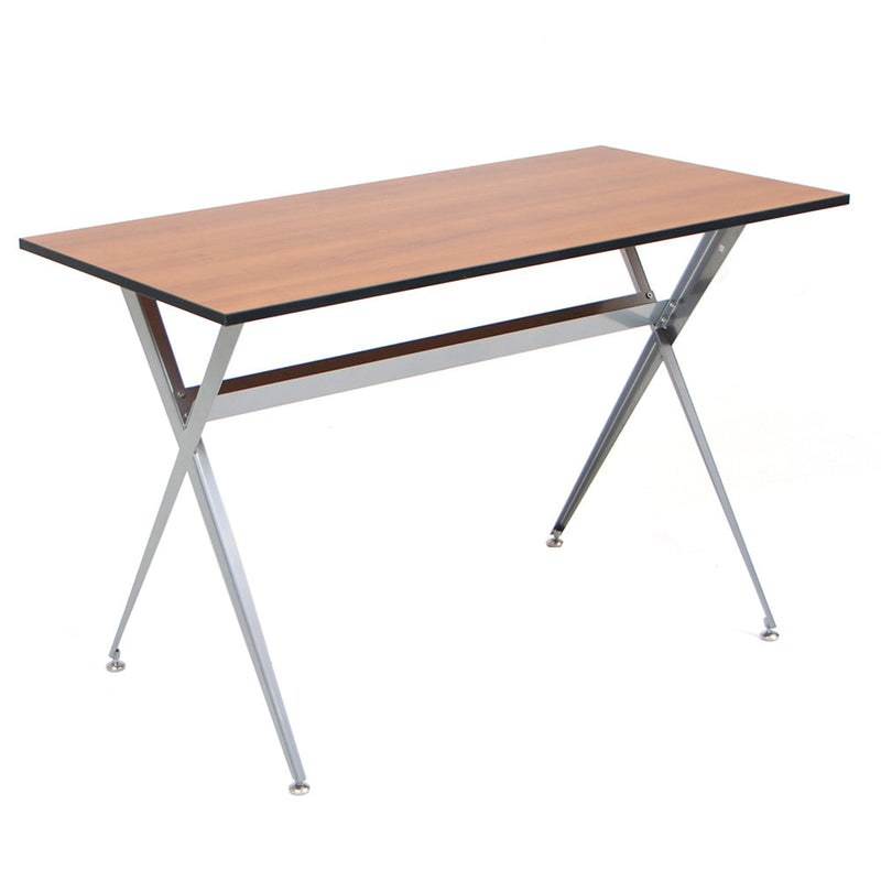 Scrivania da Ufficio 120X60 Cm Piano in Melaninico Ciliegio Struttura in Ferro Format