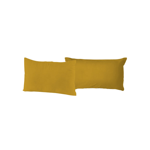acquista Paire de taies d'oreiller couleur unie moutarde
