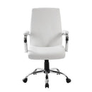 Poltrona da Ufficio Direzionale New York  con Braccioli 58x64x101-111 cm in Pelle Sintetica Bianco      