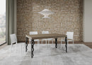 Tavolo Allungabile 160-264x90x77 cm Karamay Premium Tortora Telaio Antracite 