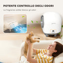 Lettiera Autopulente per Gatti 1-5 kg 55,5x51x58,5 cm Wifi e Funzioni Avanzate con App in PP Bianco e Grigio  