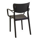 Sedia da Giardino 54,5x53xh84 cm in Polipropilene Damla Antracite