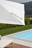 Ombrellone da Giardino Decentrato 3x3m in Alluminio Telo in Poliestere Mosini Jazz Bianco