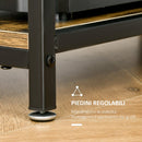 Scrivania da Ufficio 120x60x75 cm in Legno e Metallo Marrone Rustico