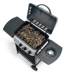 Barbecue a Gas 1 Bruciatore con Fornello Laterale Ompagrill Black-Line Gas Ecolava Plus