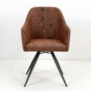 Poltrona in Similpelle 50x56H89 cm Marrone