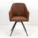 Poltrona in Similpelle 50x56H89 cm Marrone