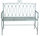 Panchina 2 Posti da Giardino 104x55x95,5 cm in Metallo Ragusa Verde