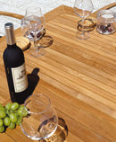 Tavolo da Giardino Allungabile 150-210x90x74 cm in Alluminio Antracite Piano in Teak