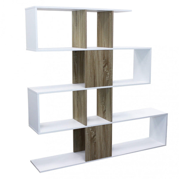 Bibliothèque Adrianne 145x29x145 h cm en aggloméré bilaminé blanc prezzo