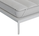 Topper Trapuntato Imbottito con Elastici in Microfibra Bianco Varie Misure