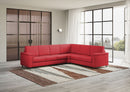 Divano Angolare 6 Posti 286x246x85 cm Marrak in Tessuto Rosso