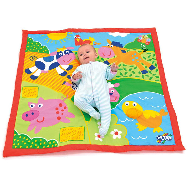 sconto Tapis Enfant Carré 6 Activités 100cm Galt Farm