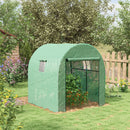 Serra a Tunnel per Orto con Porte Avvolgibili e Finestre 1,8x1,8x2m in Acciaio e PE Anti UV  Verde
