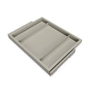 Kit Vassoio e Telaio per Armadio Regolabile 600 mm Emuca Grigio Pietra
