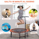 Trampolino Elastico Fitness con Manubrio Nero e Arancione Ø114.3 cm 