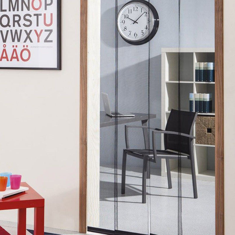 Tenda Zanzariera a Pannelli 100x220 cm per Porta Nera