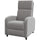 Fauteuil Relax 64x86x102 cm inclinable manuellement en tissu effet lin gris