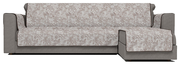 Housse de canapé avec péninsule droite en polyester et coton marron différentes tailles prezzo