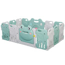 Box Recinto Attività per Bambini 154x154x62 cm in Plastica Verde