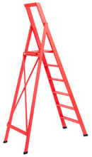 Scala Pieghevole in Legno 6 Gradini H130 cm Rossa