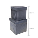 Set 2 Scatole Quadrate in Velluto H 265 cm
