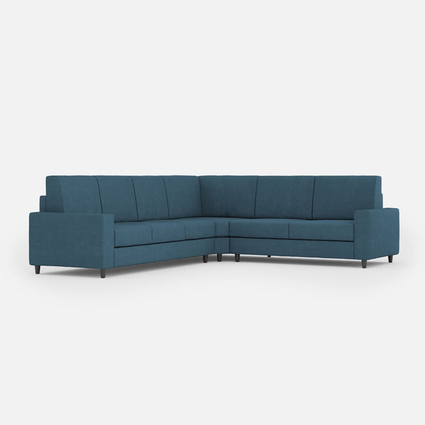 Canapé d'angle Sakar 6 places 286x246x85 cm en tissu Avio sconto