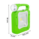 Lampada Portatile Luce d'Emergenza con Pannello Solare Lampadina LED e Cavo USB