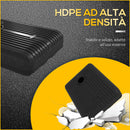 Base per Ombrellone Rettangolare 80x60x19 cm Riempibile con Acqua e Sabbia 70-90 kg in HDPE Nero   