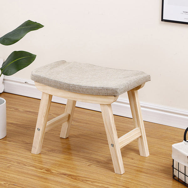 prezzo Tabouret en Tissu et Bois de Pin 48x33x42 cm Fumer James Grey