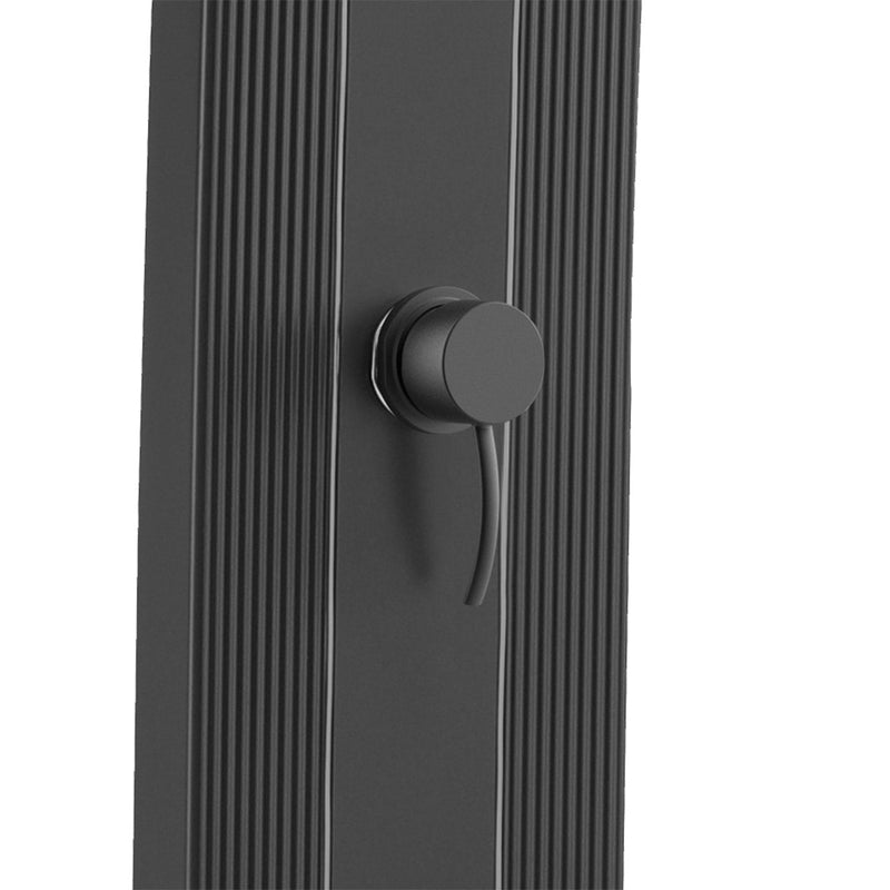 Doccia Solare da Giardino 30L Miscelatore e Lavapiedi Sined Lea Nera