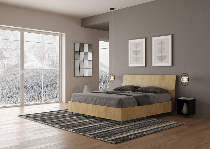 Letto Matrimoniale Testata Inclinata Demas Quercia Varie Misure