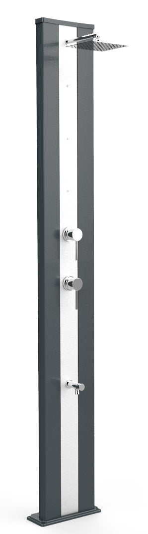 prezzo Douche de Jardin Solaire 40L Mitigeur Nébuliseur et Lave Pieds Arkema Dada S Gris Anthracite Inox