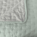 Trapuntino Estivo Effetto Water Washed in Microfibra Milky Green e Bianco Brillante Varie Misure