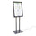 Espositore a Leggio con Piantana 51,4x79 cm in Alluminio con Led Porta Menù Nera
