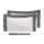Parure de Draps et Taies d'Oreiller Bords en Satin Garrini Eveline Ivoire/Gris Différentes Tailles