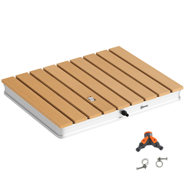 Doccia da Giardino Portatile 70x55 cm Getti d'Acqua Regolabili fino a 4 m in Polistirene Effetto Legno online