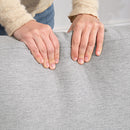 Divano 2 Posti 136x77x86 cm Salvaspazio in Tessuto Effetto Lino Grigio Chiaro   