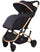 Poussette trolley pliante Barotti Primo XL pour enfants noir/or rose