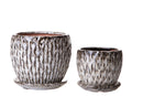 Set 4 Vasi di Ø 19 e 14 cm Damascato
