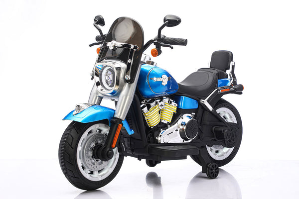 Moto Elettrica per Bambini Cruiser Acceleratore a Manubrio 12V 7Ah Blu Metallizzato sconto