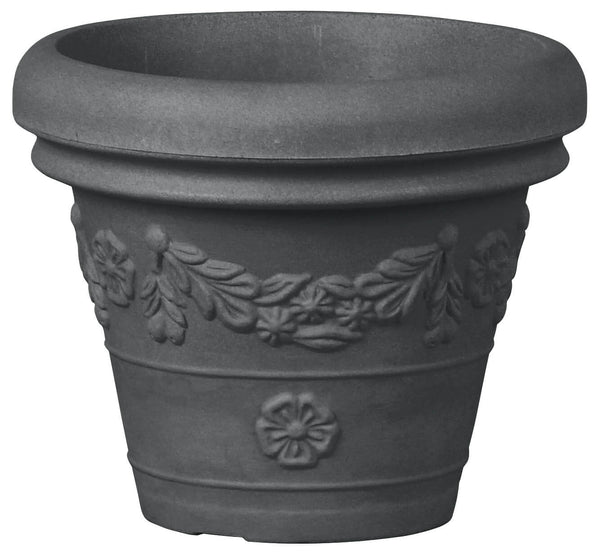 acquista Vase en résine Tulli festonné anthracite classique de différentes tailles