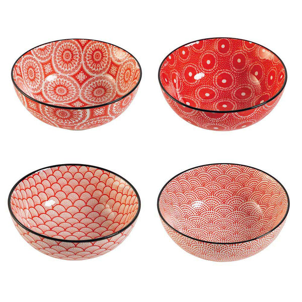 Set 4 Ciotole Ø14x6 cm 485 ml in Porcellana VdE Tivoli 1996 Confusion prezzo