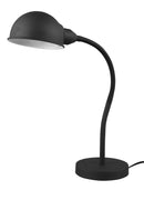 Lampada da Tavolo da Interno Attacco E27 in Metallo Nero Opaco