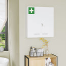 Armadietto Medicinali a 6 Ripiani con Serratura e 2 Chiavi 55x18x60 cm in Acciaio Bianco