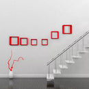 Set 3 Mensole da Parete Cubo in Fibra di Legno Incubo Wengè