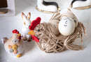 Set 6 Galline Decorative Contenitori 17x9x12 cm 