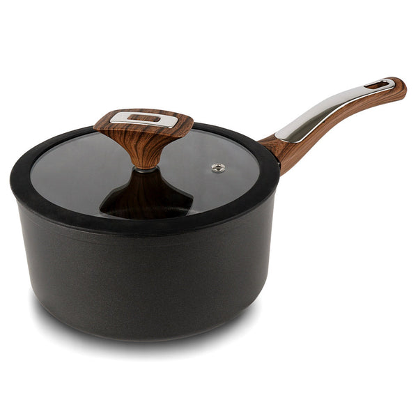 acquista Casseruola Ø18 cm Antiaderente Induzione Silex Elegance Wood Nero